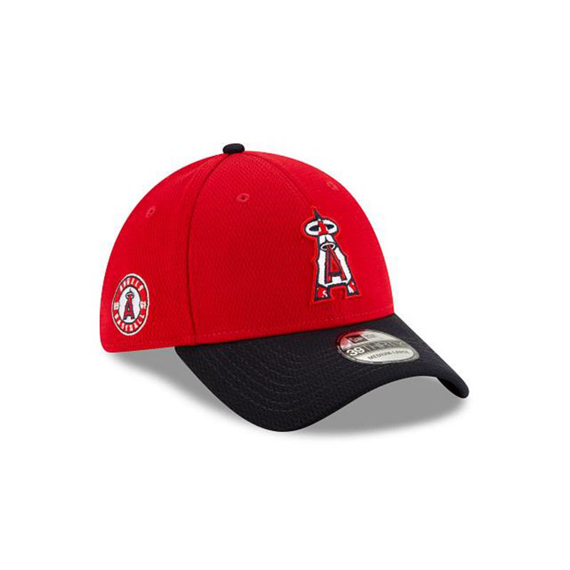 MLB Los Angeles Angels 2021 Spring Training 39Thirty Stretch Fit (IMF7583) - Red New Era Caps